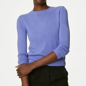 Marks & Spencer Soft Blue Scoop Neck Sweater